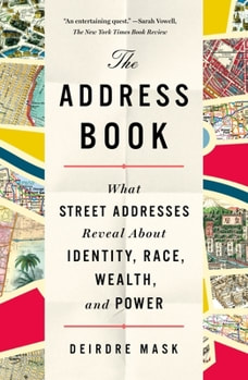 Cover art for The Address Book, featuring several images of maps