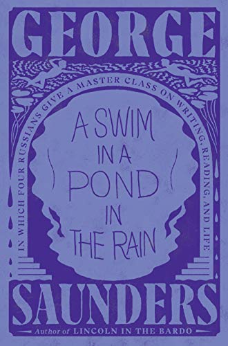 Cover art for A Swim in a Pond in the Rain, with purples and blues